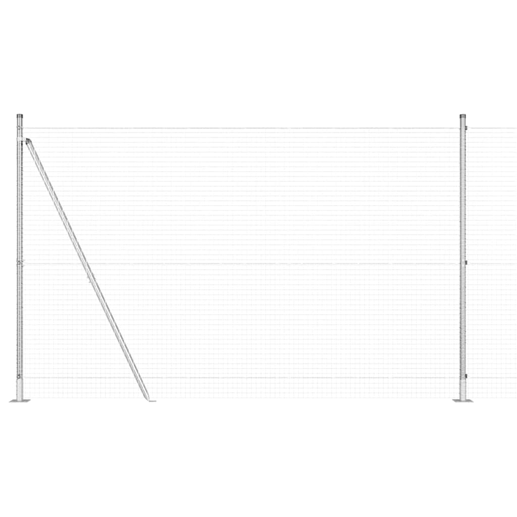 Palo della recinzione Argento 10 x 1,6 m (rete 25 x 25 mm)