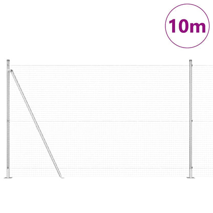 Palo della recinzione Argento 10 x 1,6 m (rete 25 x 25 mm)