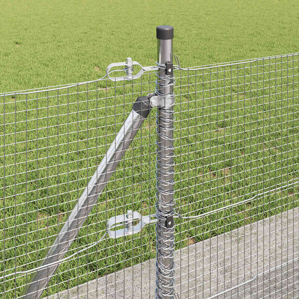 Palo della recinzione Argento 25 x 0,5 m (rete 16 x 16 mm)