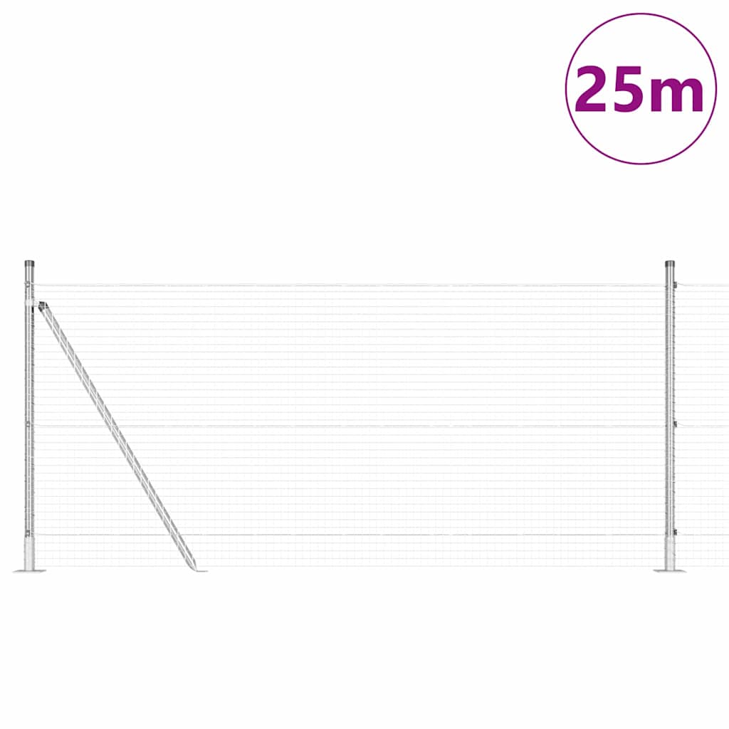 Palo della recinzione Argento 25 x 1 m (maglia 25 x 25 mm)