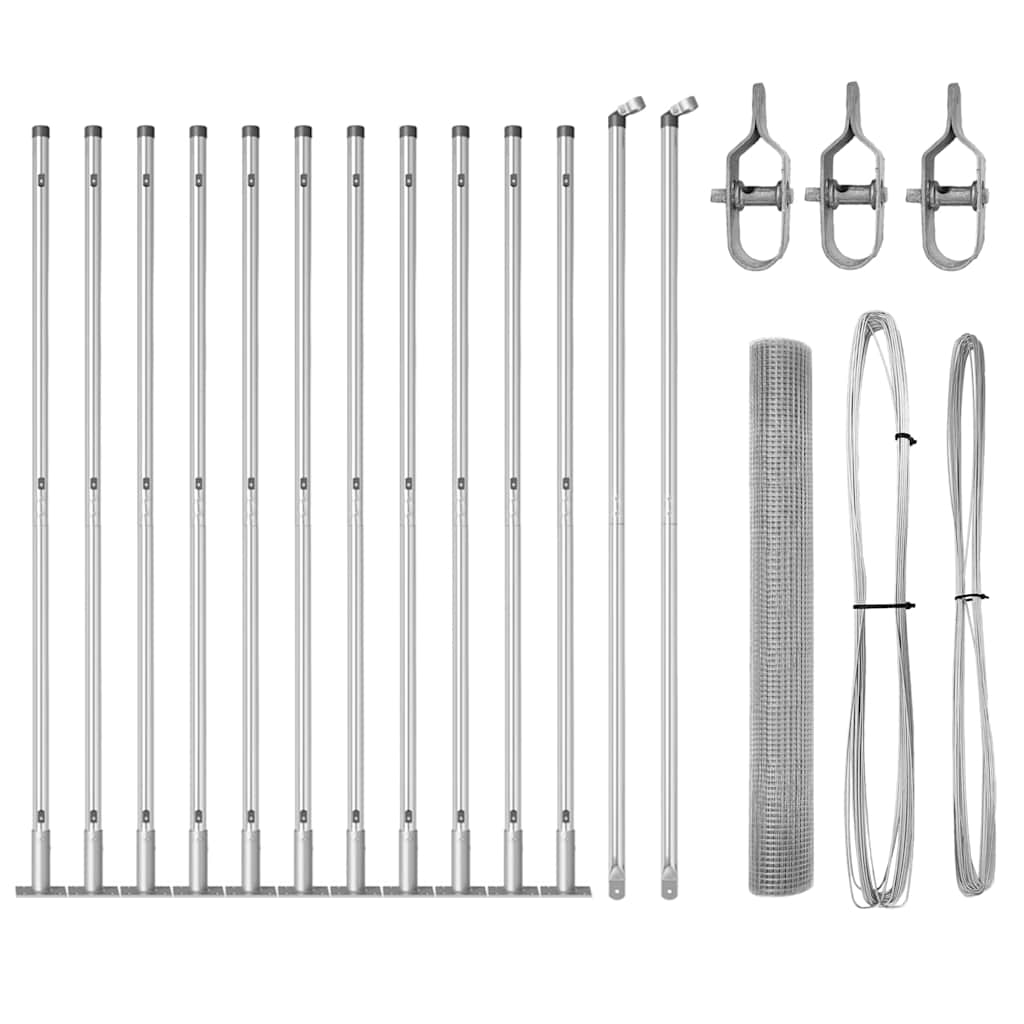 Palo della recinzione Argento 25 x 1,2 m (rete da 19 x 19 mm)