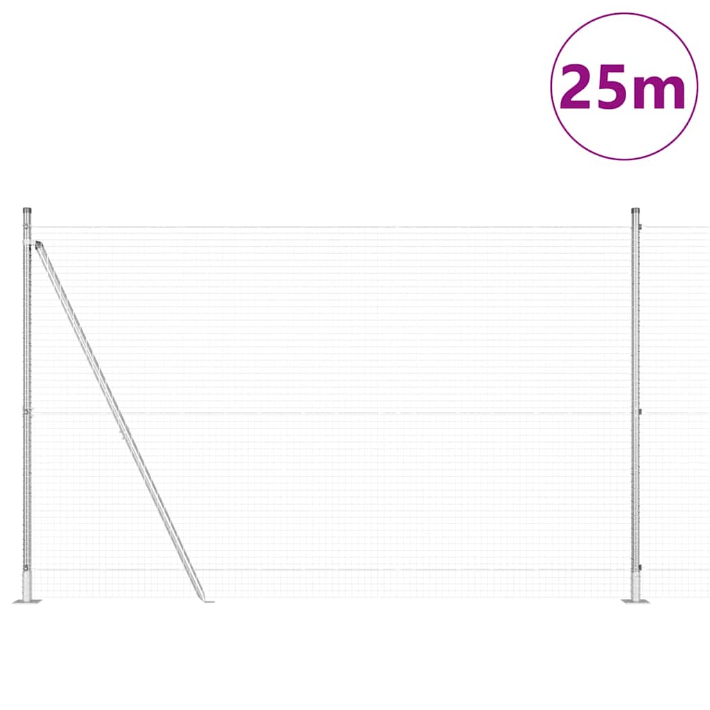 Palo della recinzione Argento 25 x 1,5 m (25 x 25 mm rete)