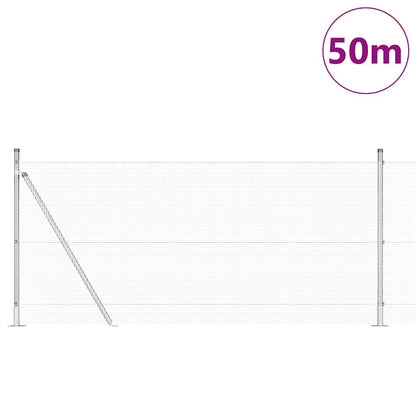 Palo della recinzione Argento 50 x 0,8 m (maglia 12 x 12 mm)