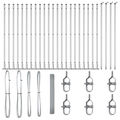 Palo della recinzione Argento 50 x 1,2 m (rete 19 x 19 mm)