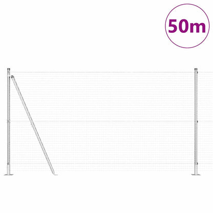 Palo della recinzione Argento 50 x 1,2 m (maglia 25 x 25 mm)