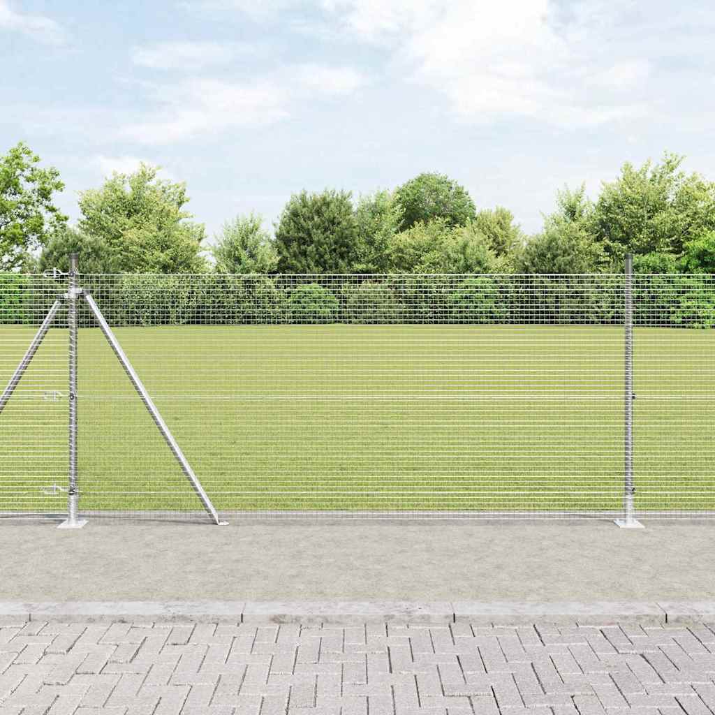 Palo della recinzione Argento 100 x 0,8 m (maglia 19 x 19 mm)