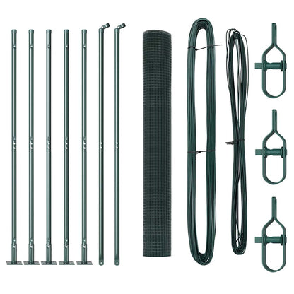 Palo della recinzione Verde 10 x 1 m (rete 19 x 19 mm) Acciaio