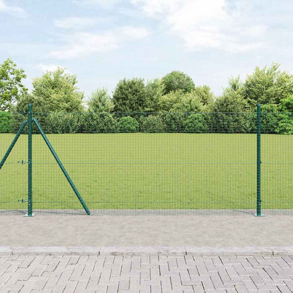 Palo della recinzione Verde 10 x 1 m (rete 25 x 25 mm) Acciaio
