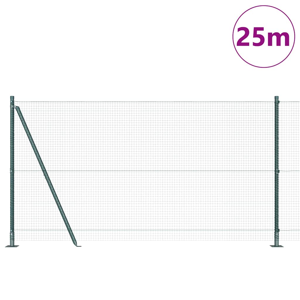 Palo della recinzione Verde 25 x 1,2 m (rete da 19 x 19 mm)