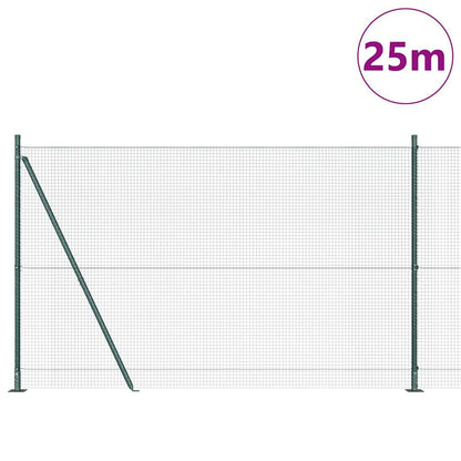 Palo della recinzione Verde 25 x 1,4 m (rete da 19 x 19 mm)