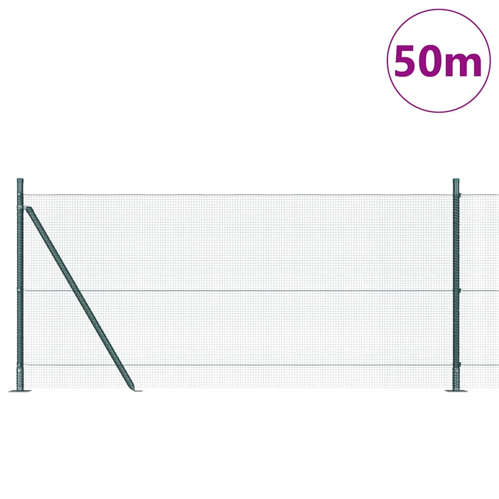 Palo della recinzione Verde 50 x 0,8 m (maglia 12 x 12 mm)