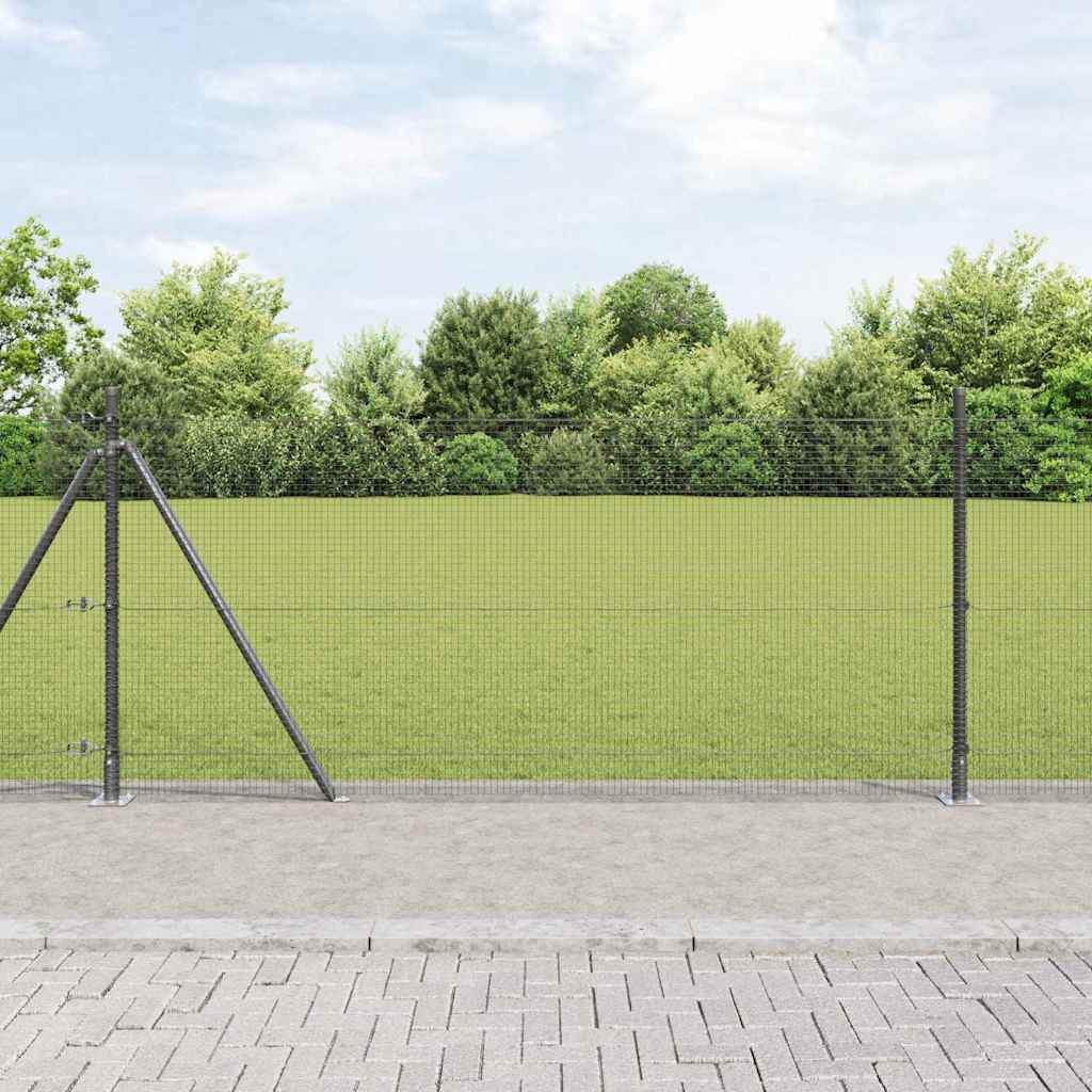 Palo della recinzione Grigio 10 x 0,8 m (rete 16 x 16 mm)