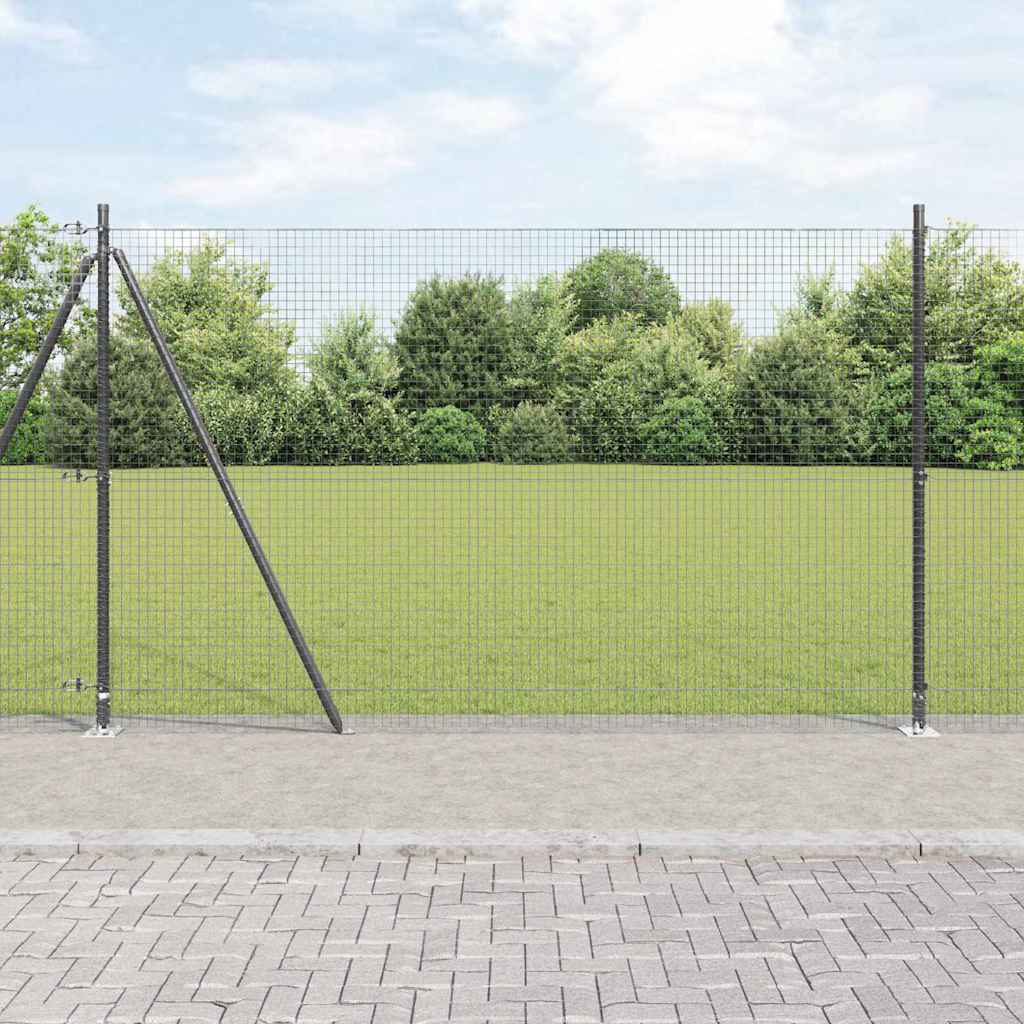 Palo della recinzione Grigio 10 x 1,4 m (rete 25 x 25 mm)