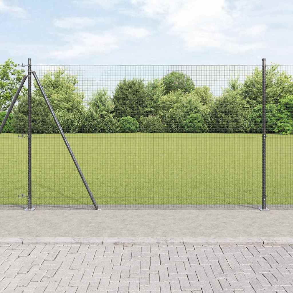 Palo della recinzione Grigio 10 x 1,5 m (rete 16 x 16 mm)