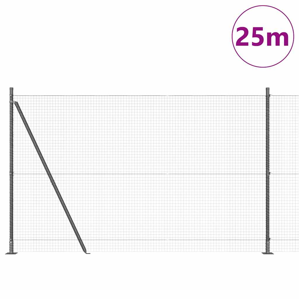 Palo della recinzione Grigio 25 x 1,6 m (25 x 25 mm rete)