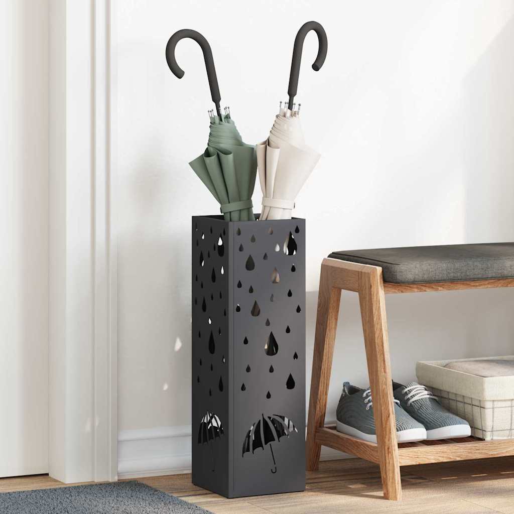 Supporto per Ombrellone Nero 15,5 x 15,5 x 49 cm Metallo