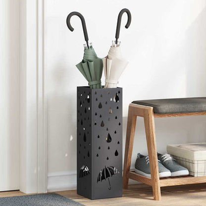 Supporto per Ombrellone Nero 15,5 x 15,5 x 49 cm Metallo