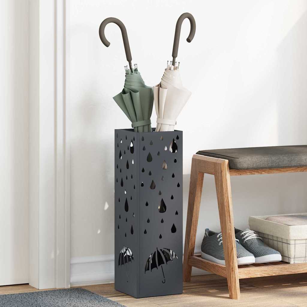 Supporto per Ombrellone Antracite 15,5 x 15,5 x 49 cm Metallo