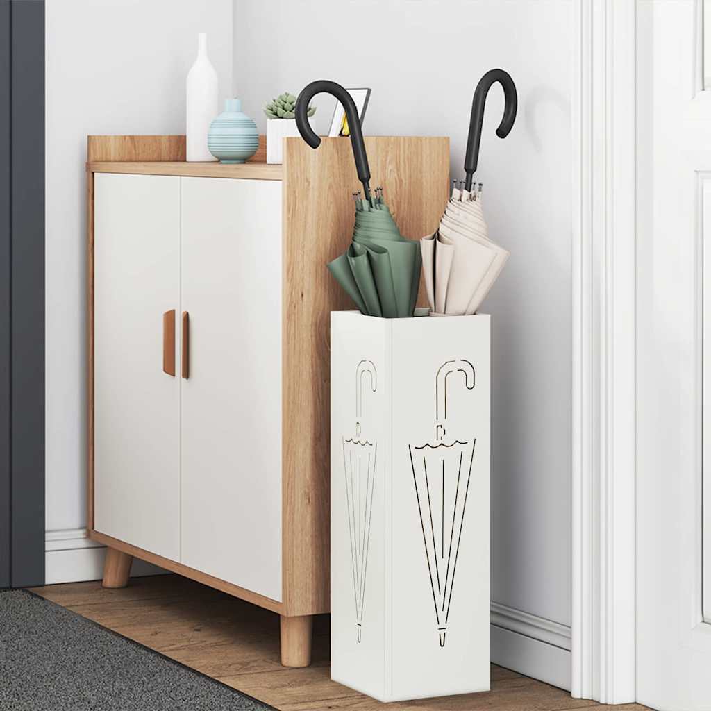 Supporto per Ombrellone Bianco 15,5 x 15,5 x 49 cm Metallo