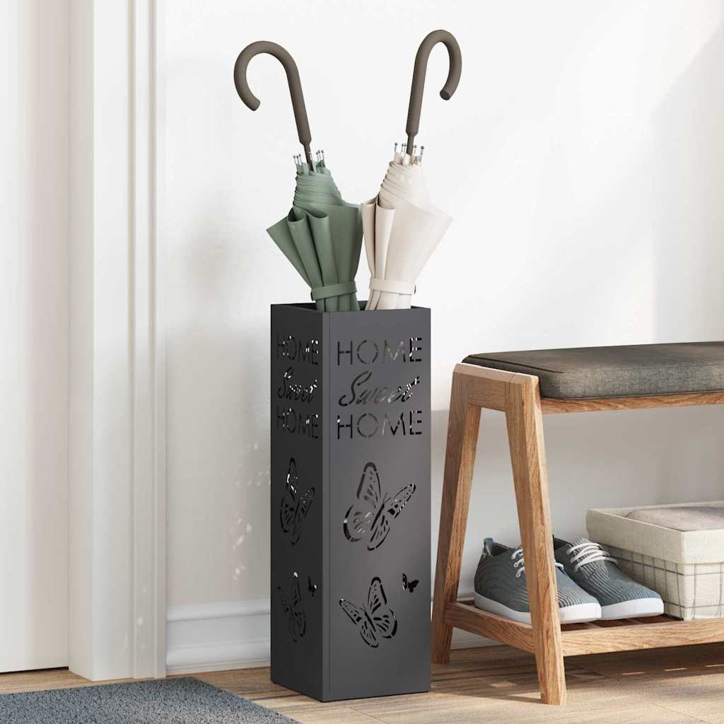 Supporto per Ombrellone Nero 15,5 x 15,5 x 49 cm Metallo