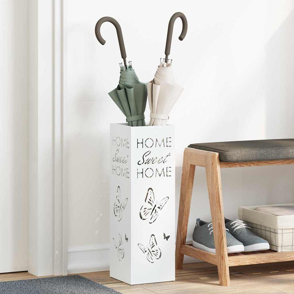 Supporto per Ombrellone Bianco 15,5 x 15,5 x 49 cm Metallo