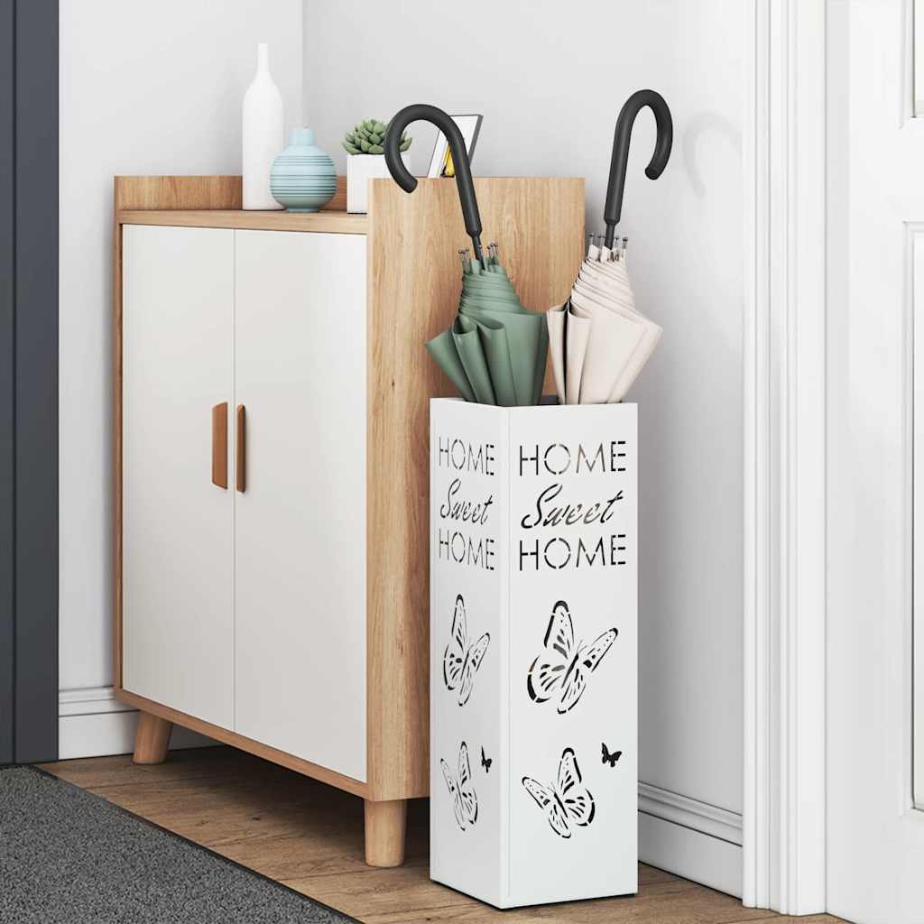 Supporto per Ombrellone Bianco 15,5 x 15,5 x 49 cm Metallo