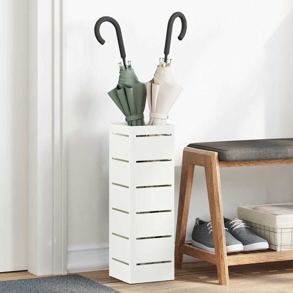 Supporto per Ombrellone Bianco 15,5 x 15,5 x 49 cm Acciaio