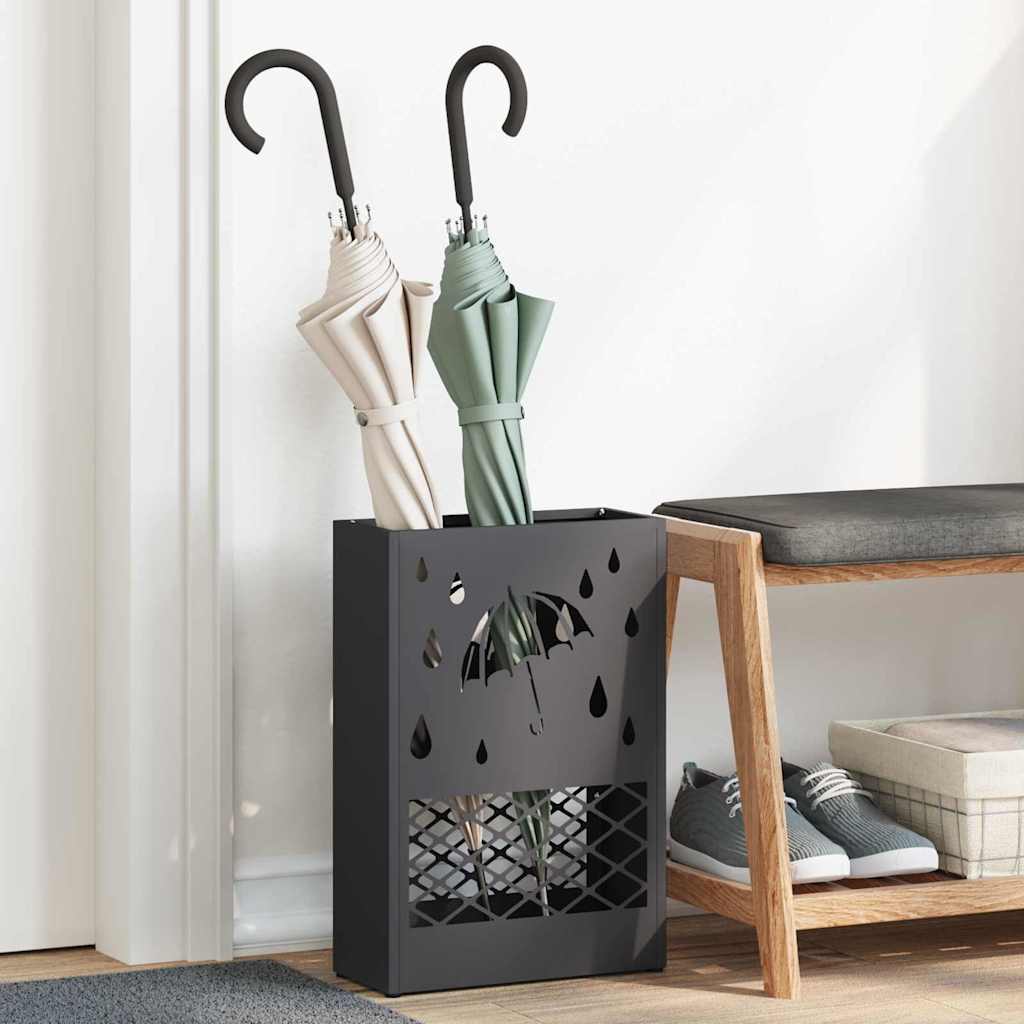 Supporto per Ombrellone Nero 28 x 12 x 41 cm Acciaio