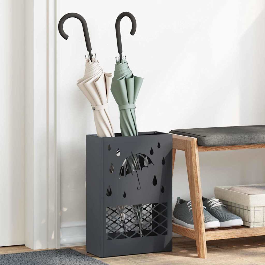 Supporto per Ombrellone Antracite 28 x 12 x 41 cm Acciaio