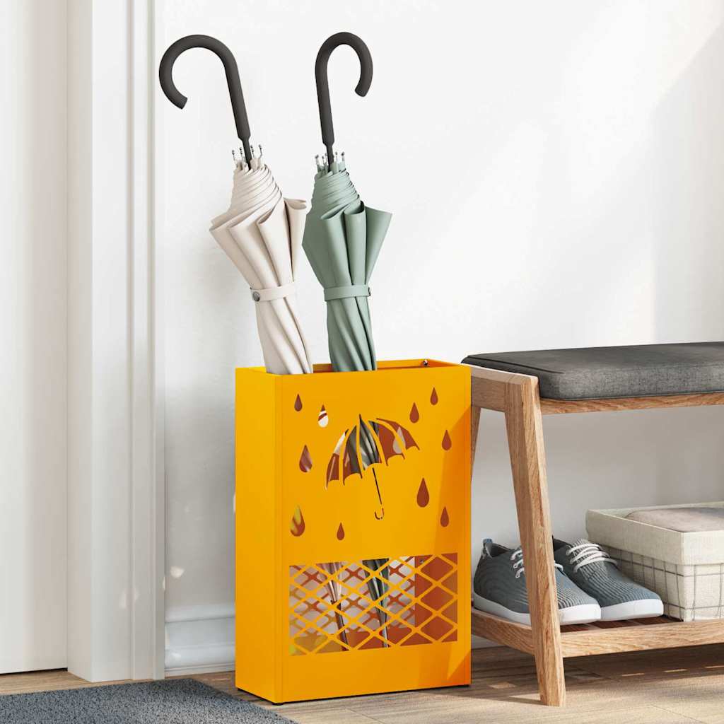Supporto per Ombrellone giallo senape 28 x 12 x 41 cm Acciaio