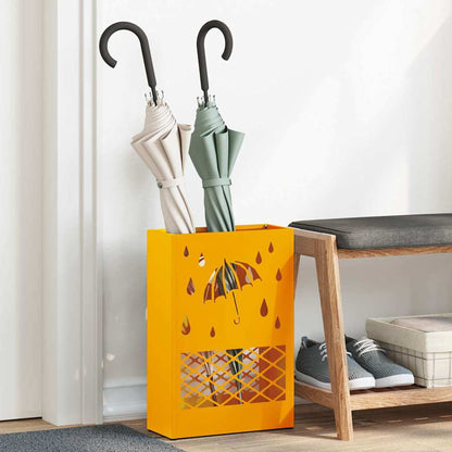 Supporto per Ombrellone giallo senape 28 x 12 x 41 cm Acciaio