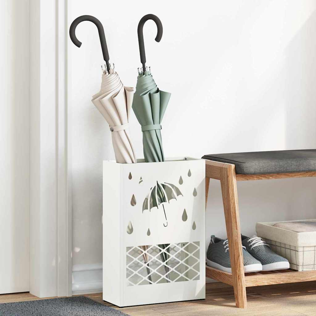 Supporto per Ombrellone Bianco 28 x 12 x 41 cm Acciaio