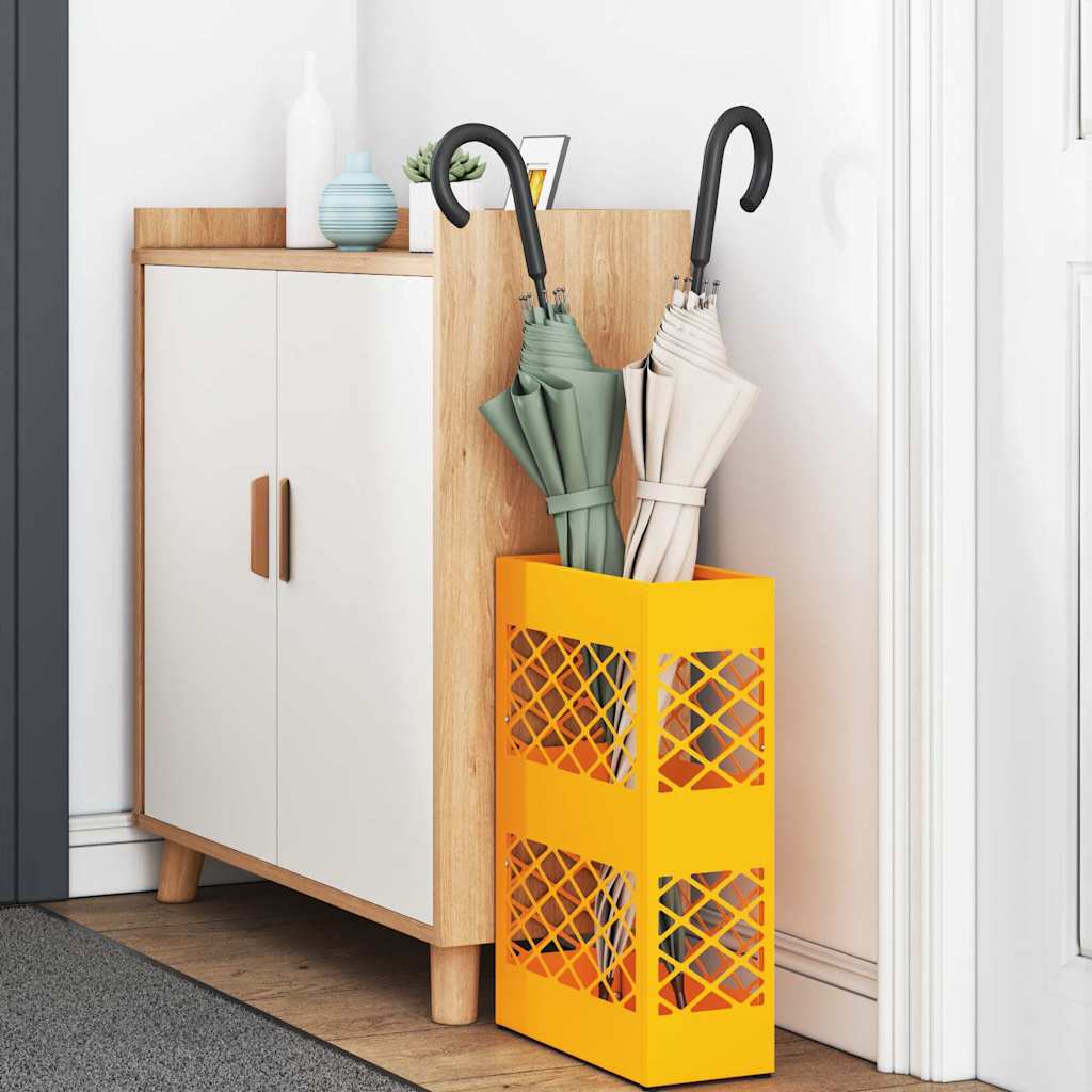 Supporto per Ombrellone giallo senape 28 x 12 x 41 cm Acciaio