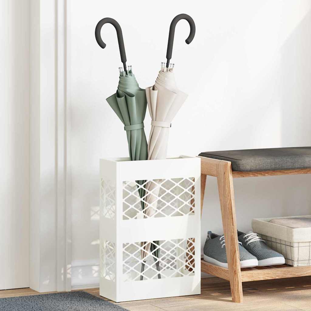 Supporto per Ombrellone Bianco 28 x 12 x 41 cm Acciaio