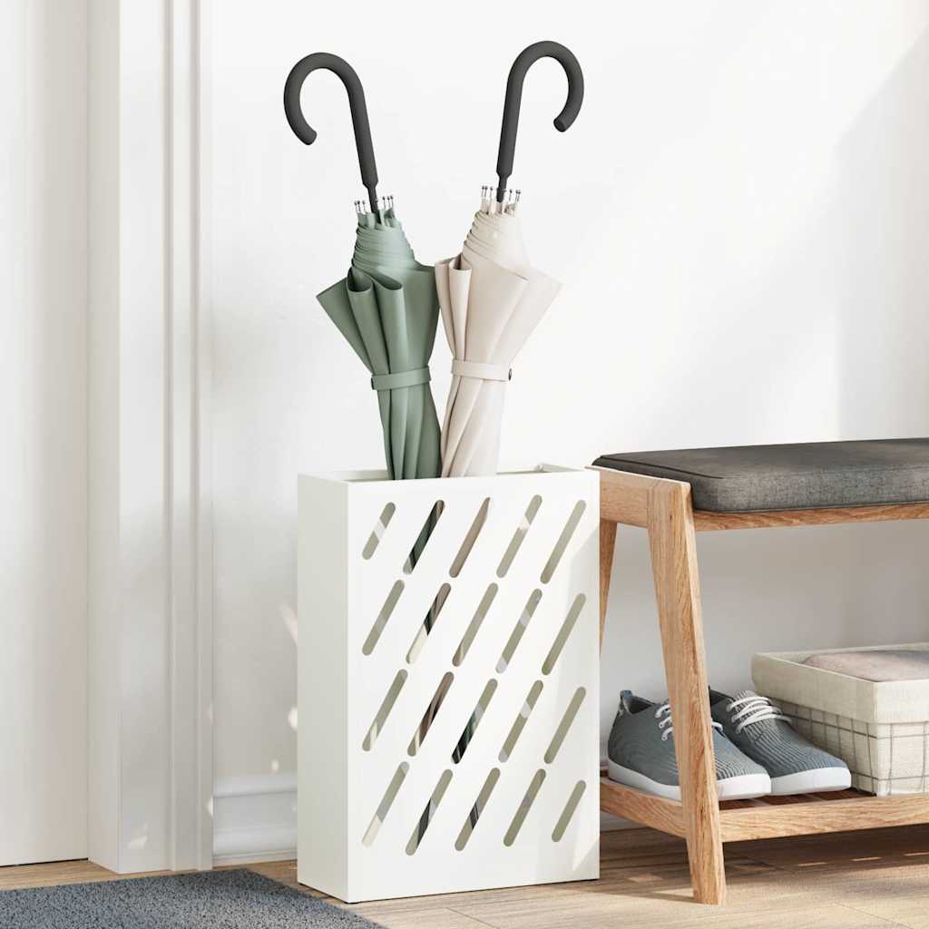 Supporto per Ombrellone Bianco 28 x 12 x 41 cm Acciaio