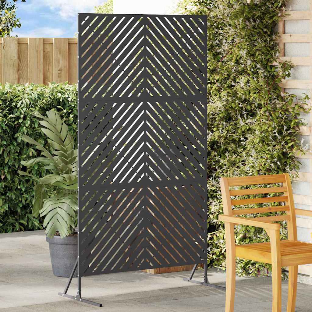 Schermo per Privacy Nero 100 x 50 x 180 cm Acciaio