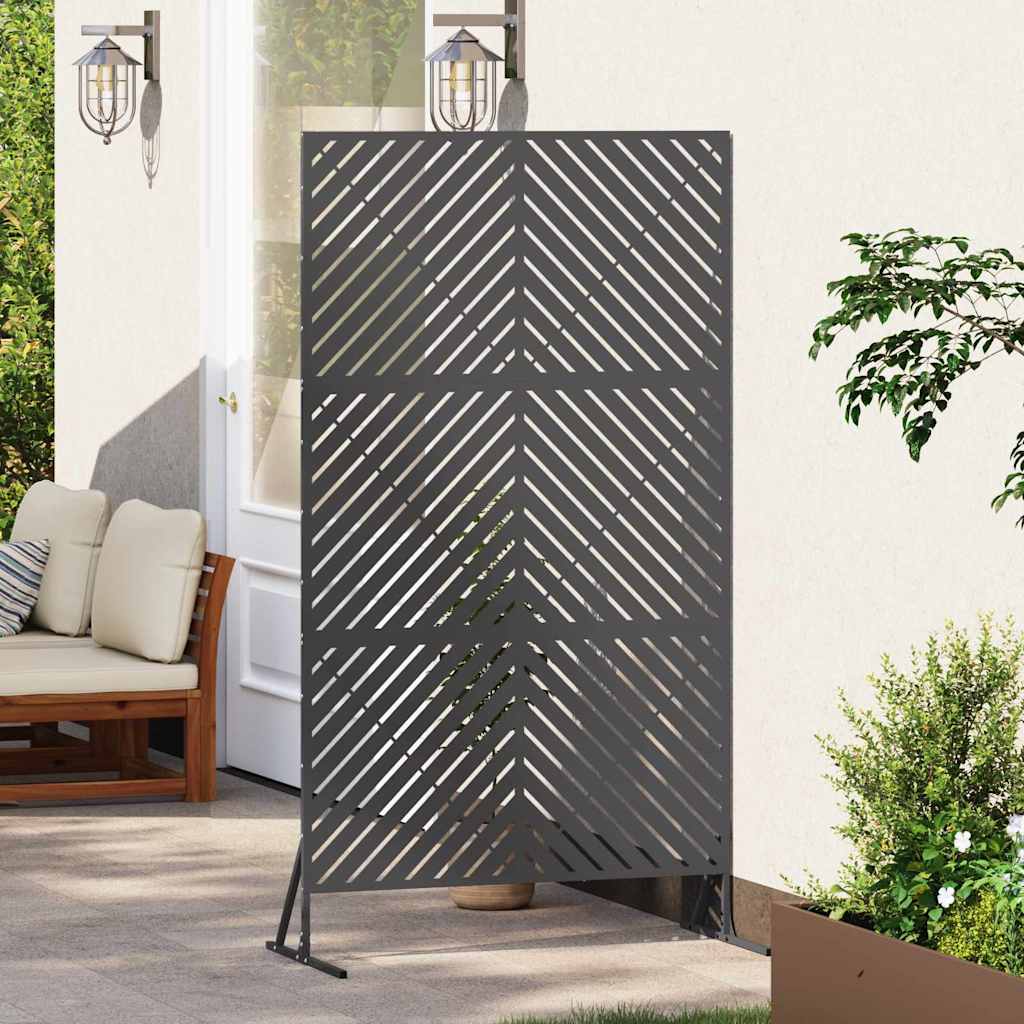 Schermo per Privacy Nero 100 x 50 x 180 cm Acciaio