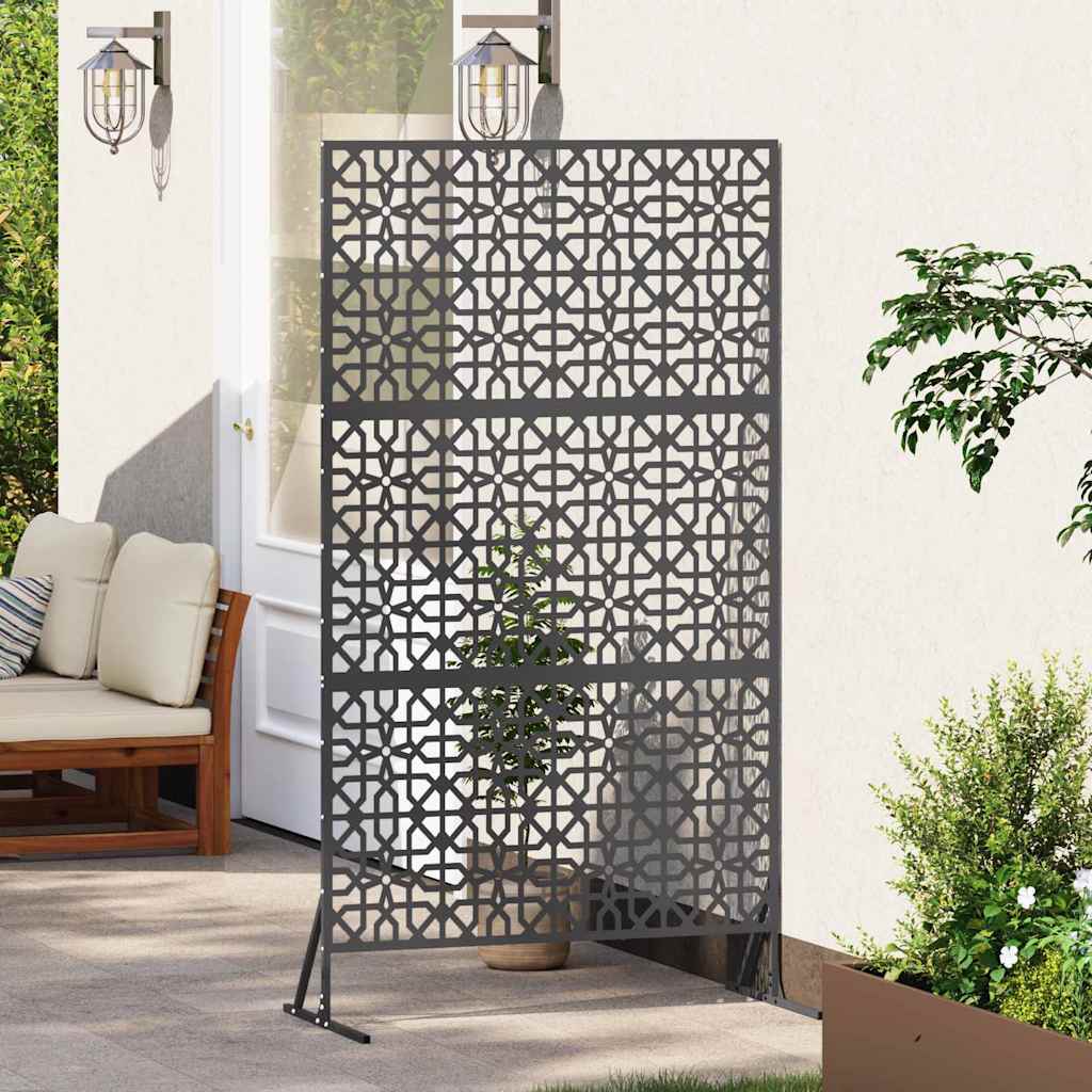 Schermo per Privacy Nero 100 x 50 x 180 cm Acciaio
