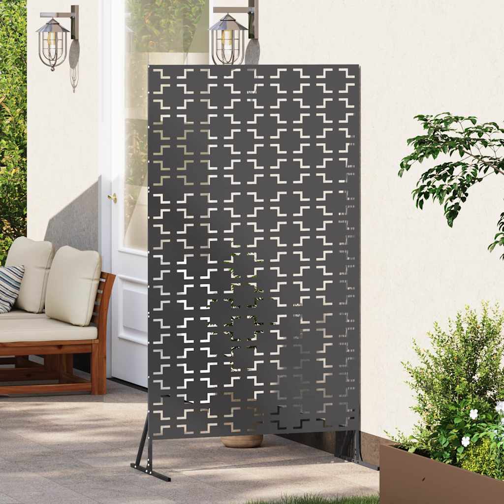Schermo per Privacy Nero 100 x 50 x 180 cm Acciaio