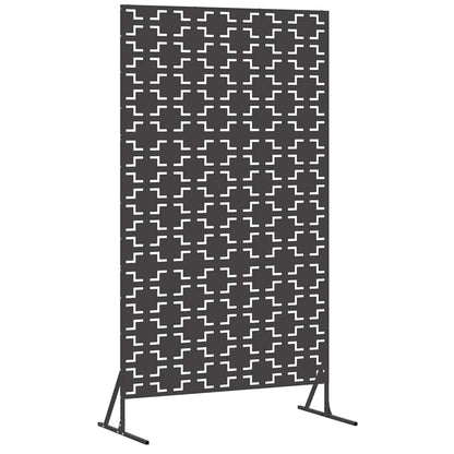 Schermo per Privacy Nero 100 x 50 x 180 cm Acciaio