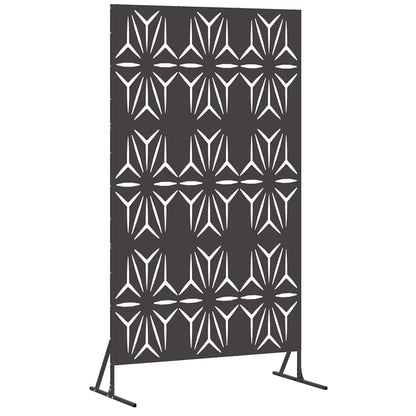 Schermo per Privacy Nero 100 x 50 x 180 cm Acciaio