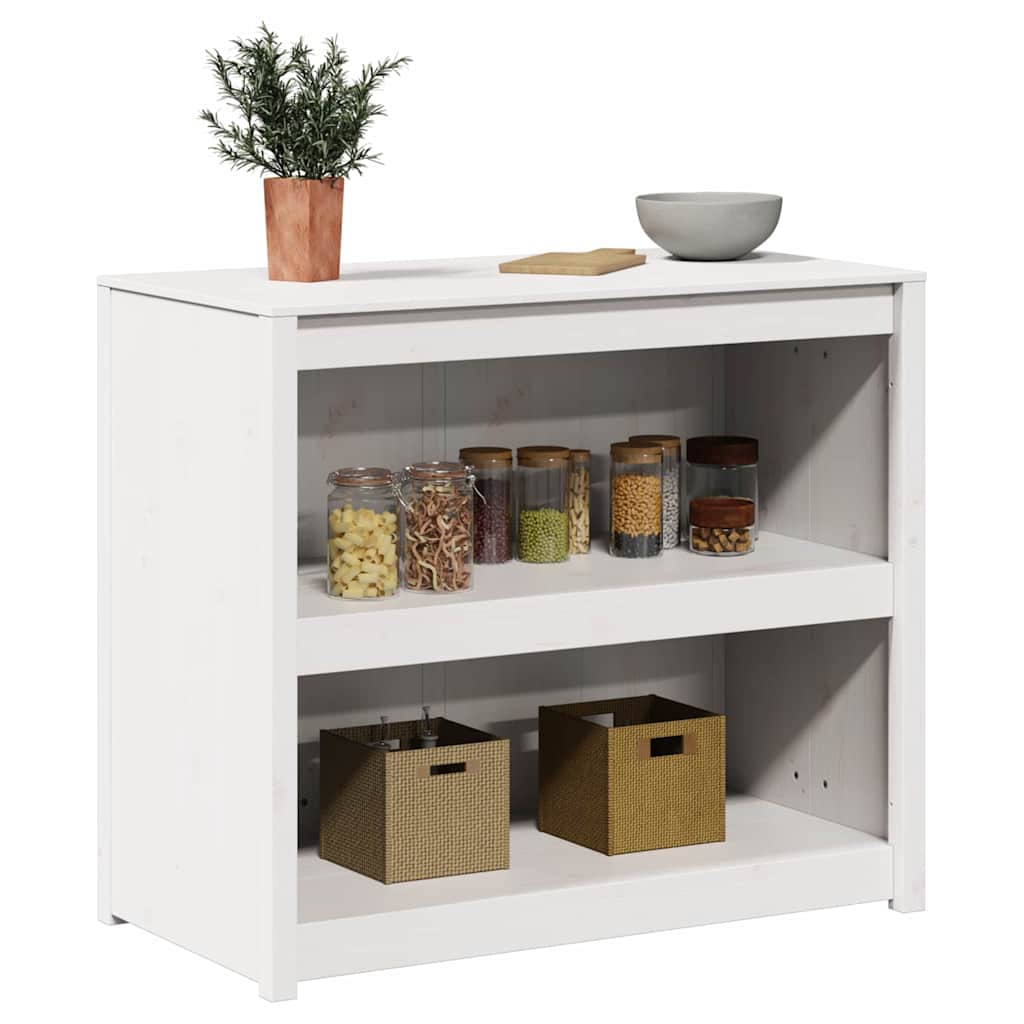 Mobile da cucina Bianco 106 x 55 x 92 cm Pino massello