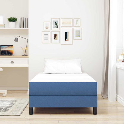 Materasso da Letto con materasso Blu 90 x 190 cm Tessuto