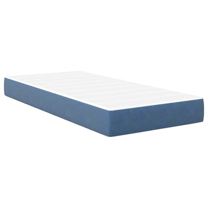 Materasso da Letto con materasso Blu 90 x 190 cm Tessuto