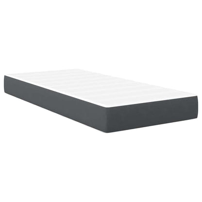Materasso da Letto con materasso Grigio 100 x 200 cm Tessuto