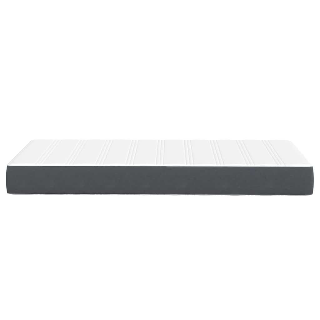 Materasso da Letto con materasso Grigio 100 x 200 cm Tessuto