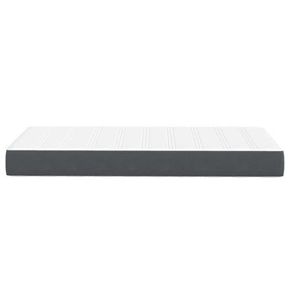 Materasso da Letto con materasso Grigio 100 x 200 cm Tessuto