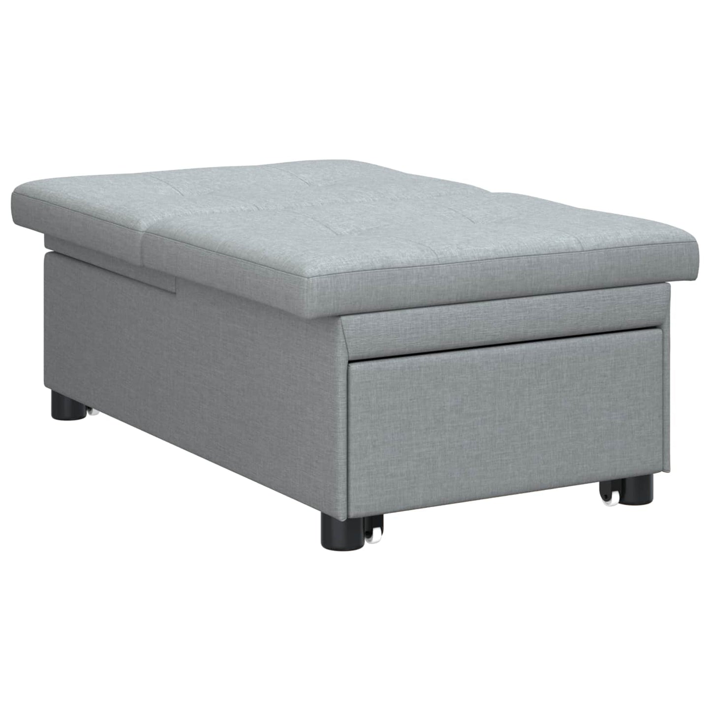 Divano Letto Estraibile Grigio chiaro 194 x 50 x 82 cm Tessuto