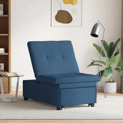 Divano Letto Estraibile Blu 194 x 50 x 82 cm Tessuto
