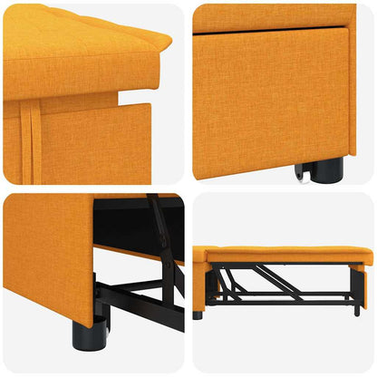 Divano Letto Estraibile Giallo Scuro 194 x 50 x 82 cm Tessuto